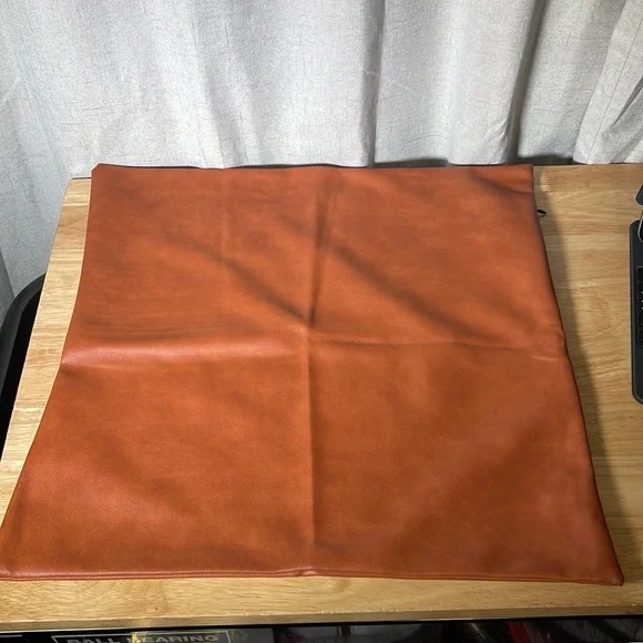 NWOT Faux Leather Throw Pillow cover - Picture 3 of 10